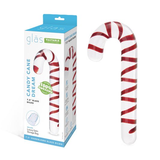 Glas Candy Cane Dream 7.5" Dildo