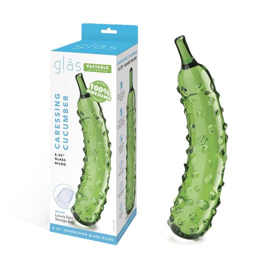 Glas Caressing Cucumber 8.25" Dildo