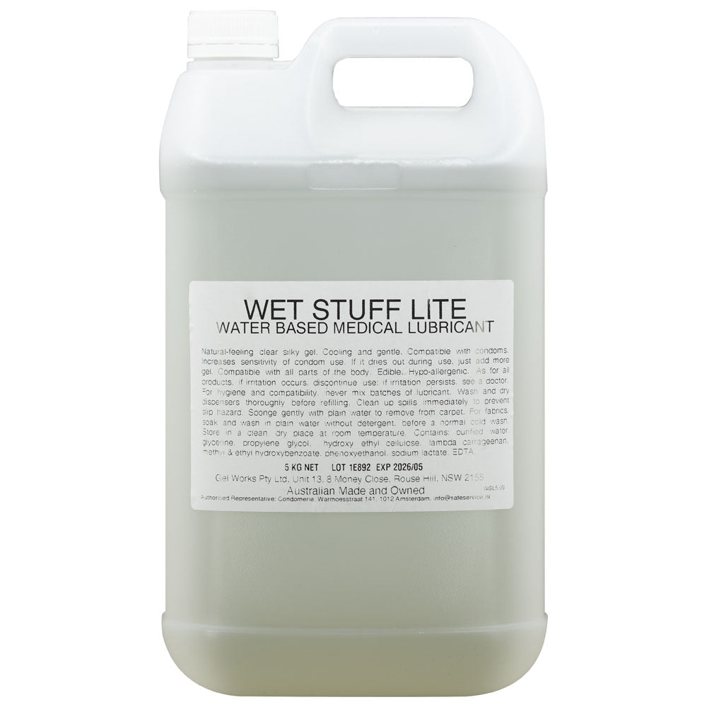 Wet Stuff Lite - 5kg Bottle - Water Based Lubricant - 5 kg Tube Default Title