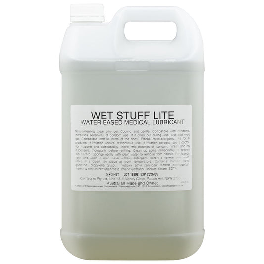 Wet Stuff Lite - 5kg Bottle - Water Based Lubricant - 5 kg Tube Default Title