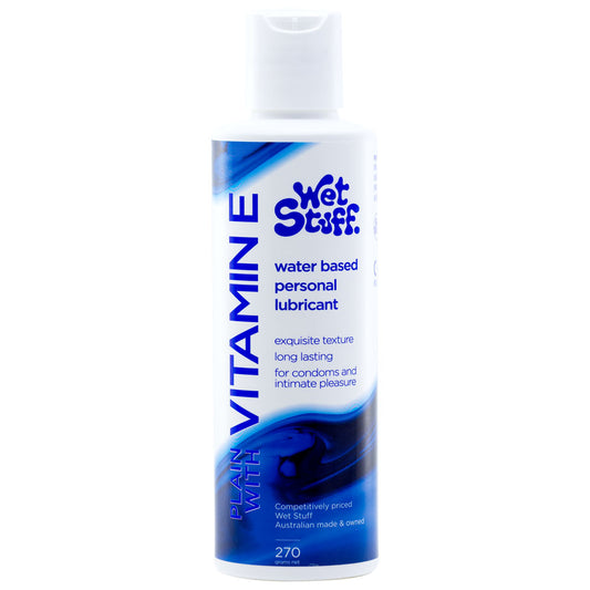 Wet Stuff Plain - 270g Disk - Water Based Lubricant with Vitamin E - 270 gram Bottle Default Title