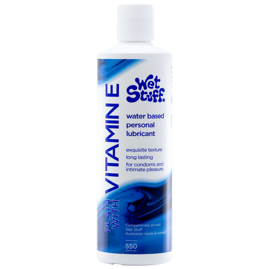Wet Stuff Plain - 550g Disktop - Water Based Lubricant with Vitamin E - 550 gram Bottle Default Title