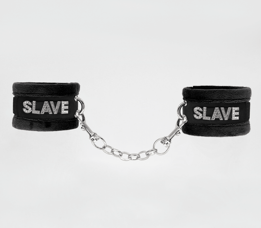 HAN016B Handcuffs - Black - Love in Leather
