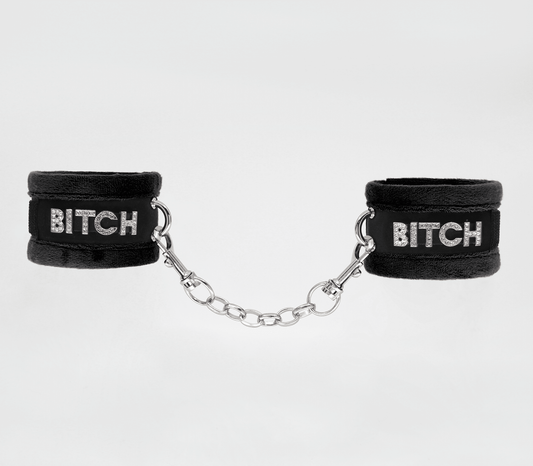 HAN016D Handcuffs - Black - Love in Leather