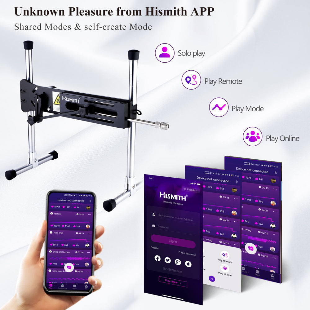 Hismith Premium 3.0 Sex Machine -  -  Mains Powered Sex Machine with App Control and Remote