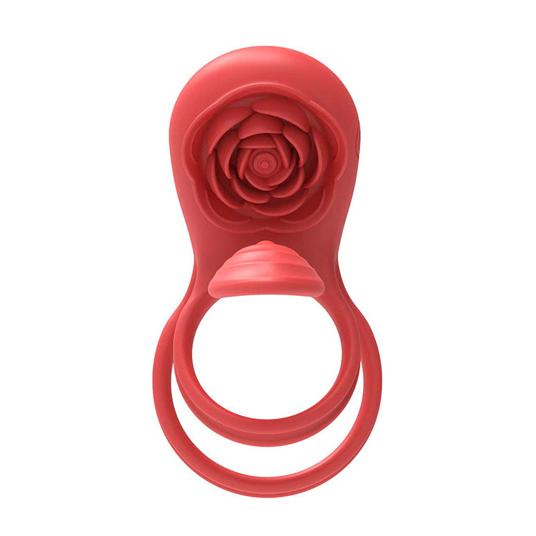 Adam & Eve VIBRATING ROSE GIRTH ENHANCER -  USB Rechargeable Vibrating Cock Ring