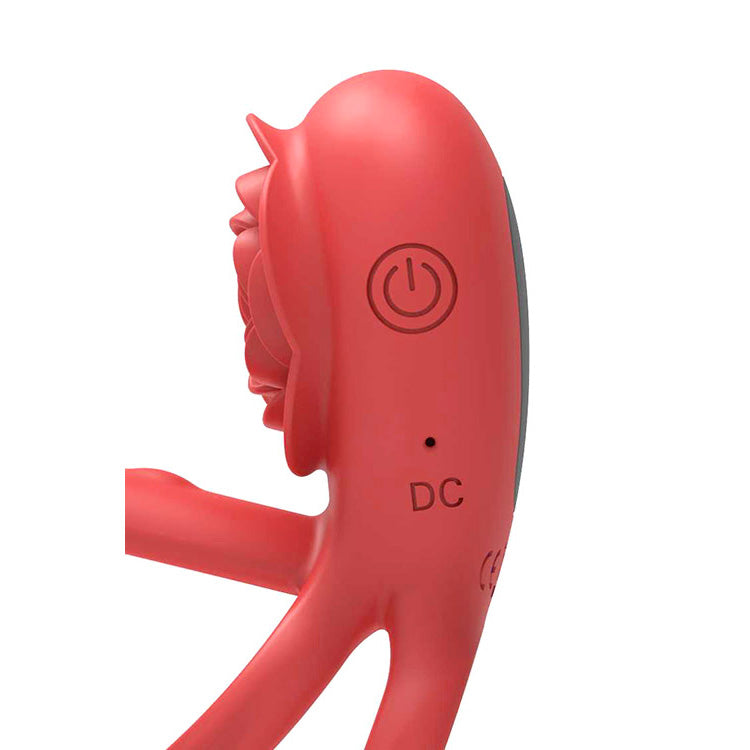 Adam & Eve VIBRATING ROSE GIRTH ENHANCER -  USB Rechargeable Vibrating Cock Ring