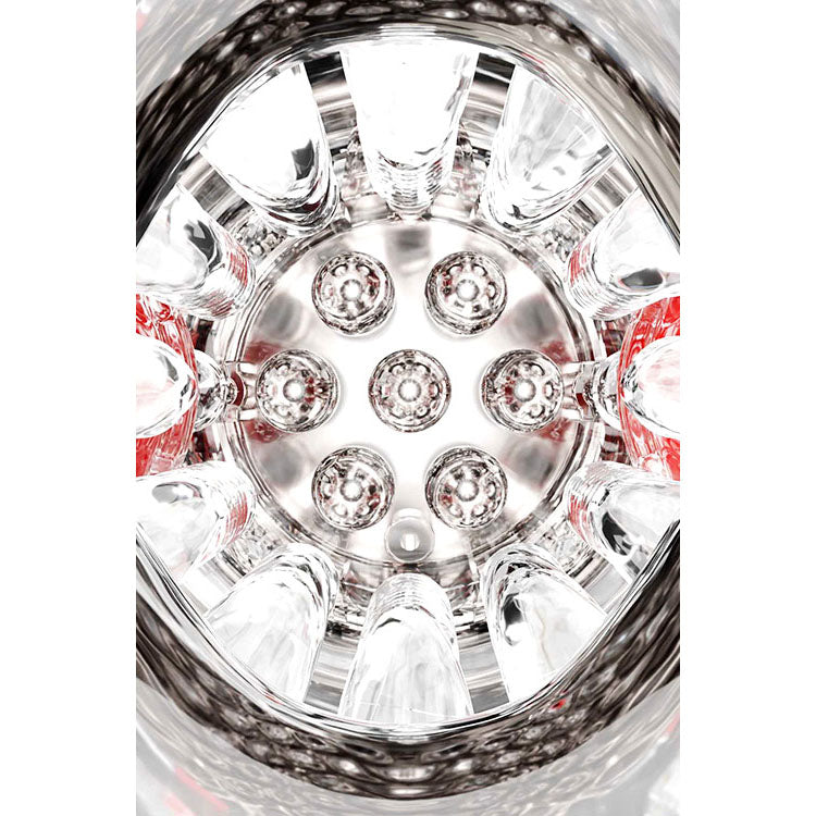 Adam & Eve PLEASURE PRO 3000 - /Red USB Rechargeable Thrusting & Rotating Auto Stroker