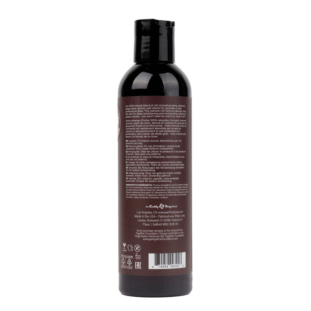 Hemp Seed Massage & Body Oil - Moroccan Nights (Earthy & Spicy-Sensual) Scented - 237 ml Bottle