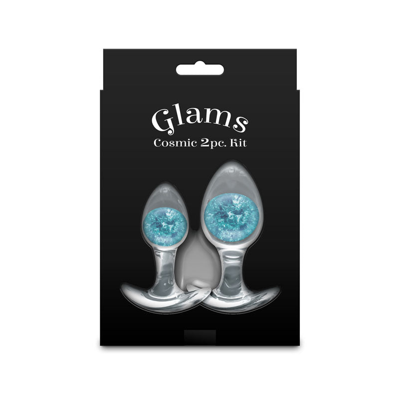 Glams Cosmic 2pc Kit -  - Clear/ Butt Plugs - Set of 2 Sizes
