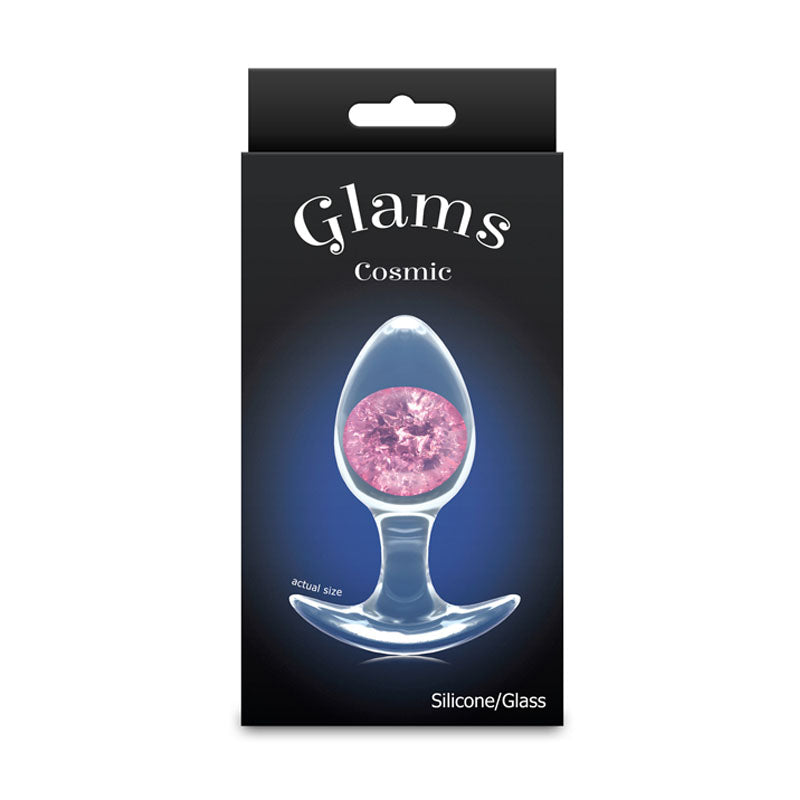 Glams Cosmic - Medium -  - Clear/ 9.5 cm Small Butt Plug