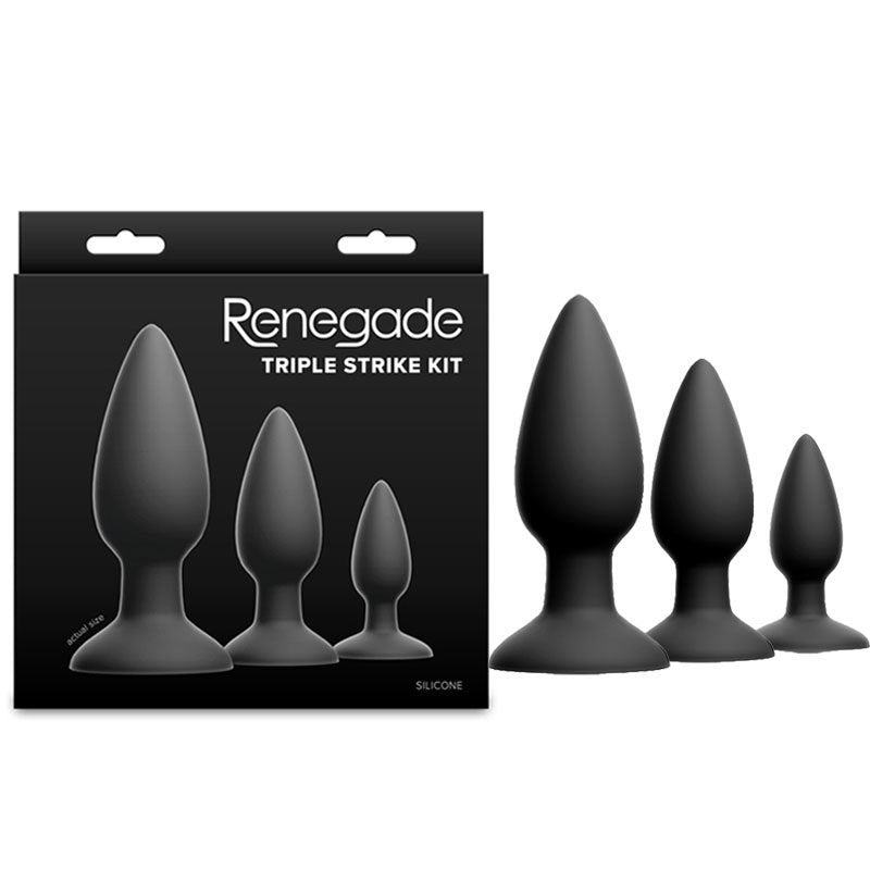 Renegade Triple Strike Kit -  -  Butt Plugs - Set of 3 Sizes