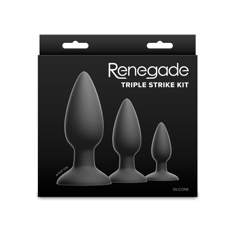 Renegade Triple Strike Kit -  -  Butt Plugs - Set of 3 Sizes