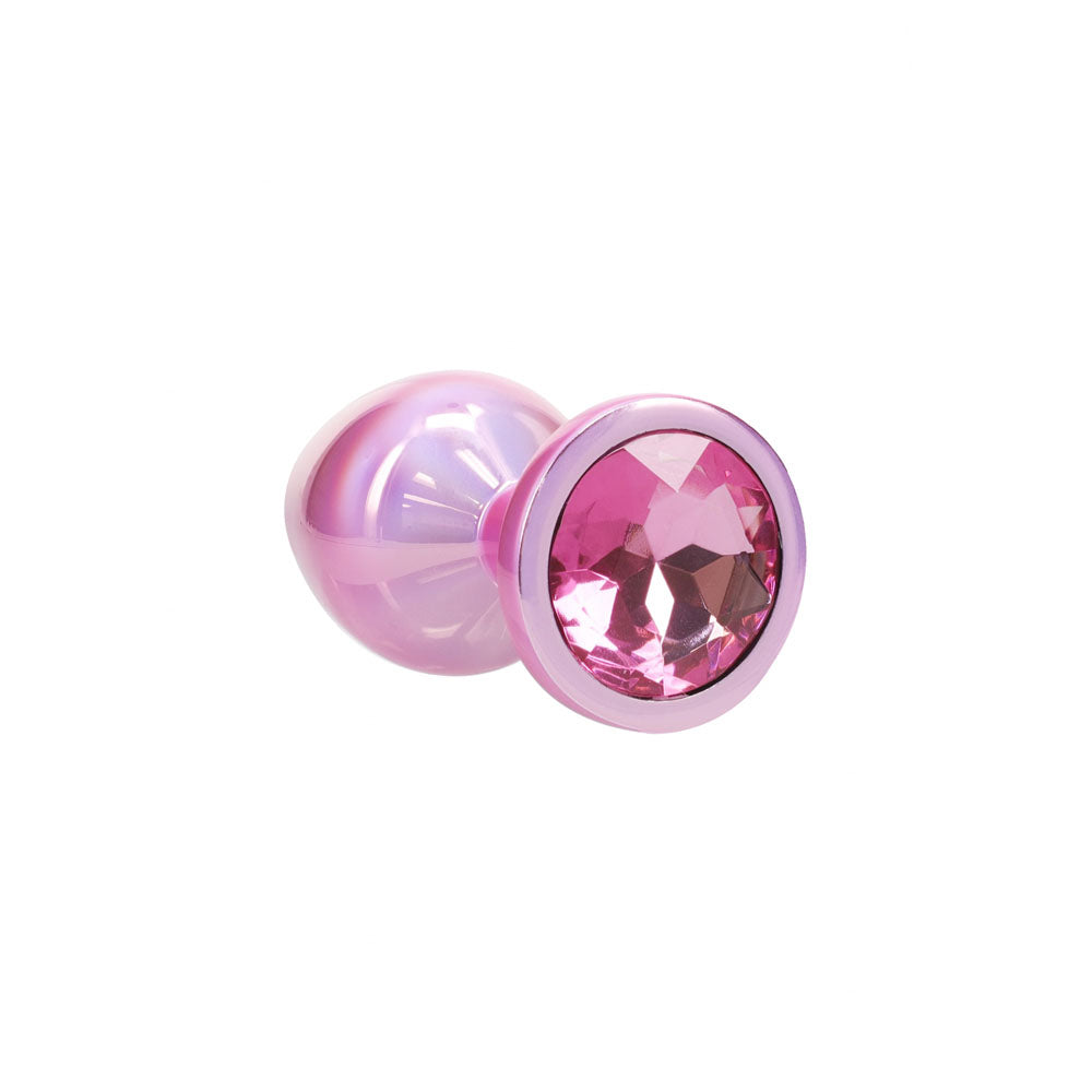 OUCH! Paris Collection - Metal Anal Plug Set -  - Metallic  Butt Plugs with Gem Bases - Set of 3 Sizes