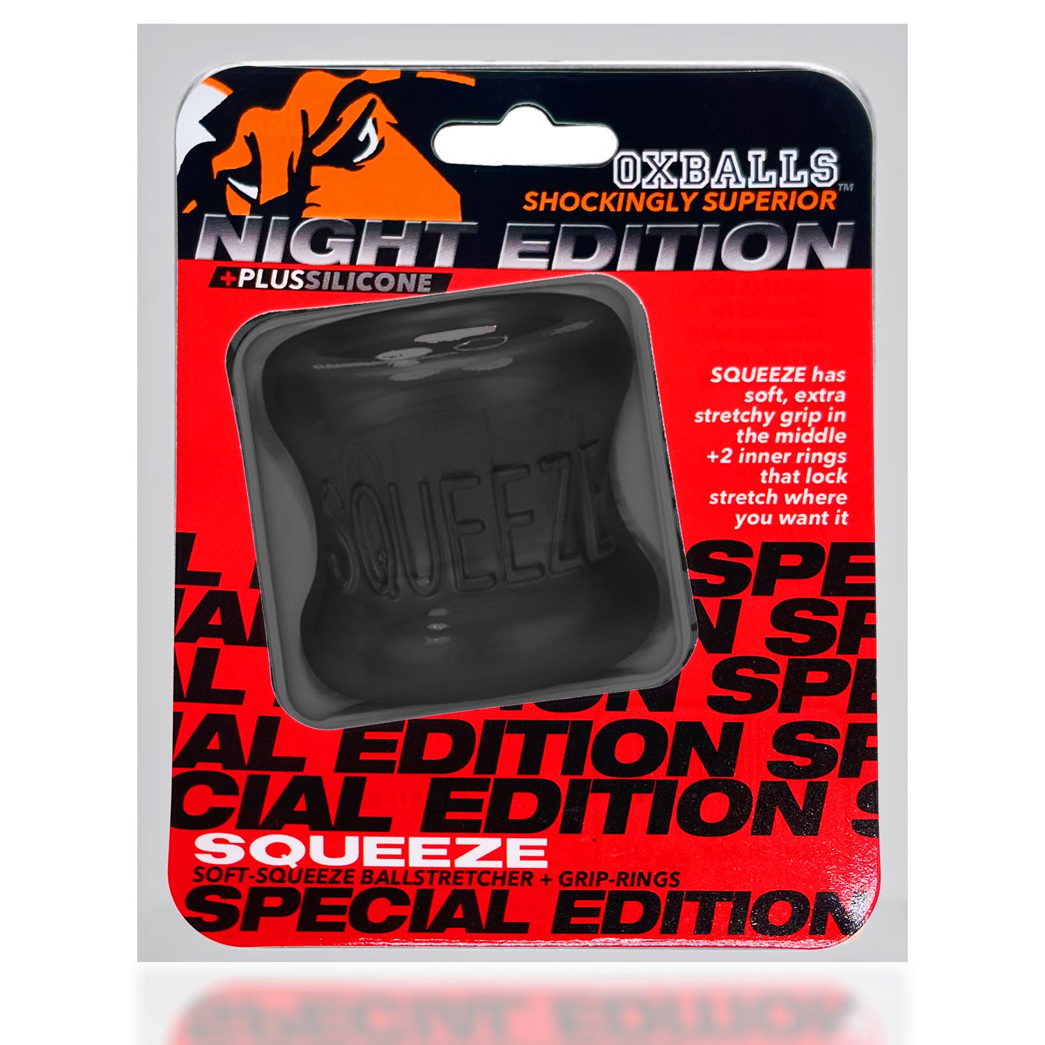 OXBALLS SQUEEZE ballstretcher plus+SILICONE™ special edition NIGHT