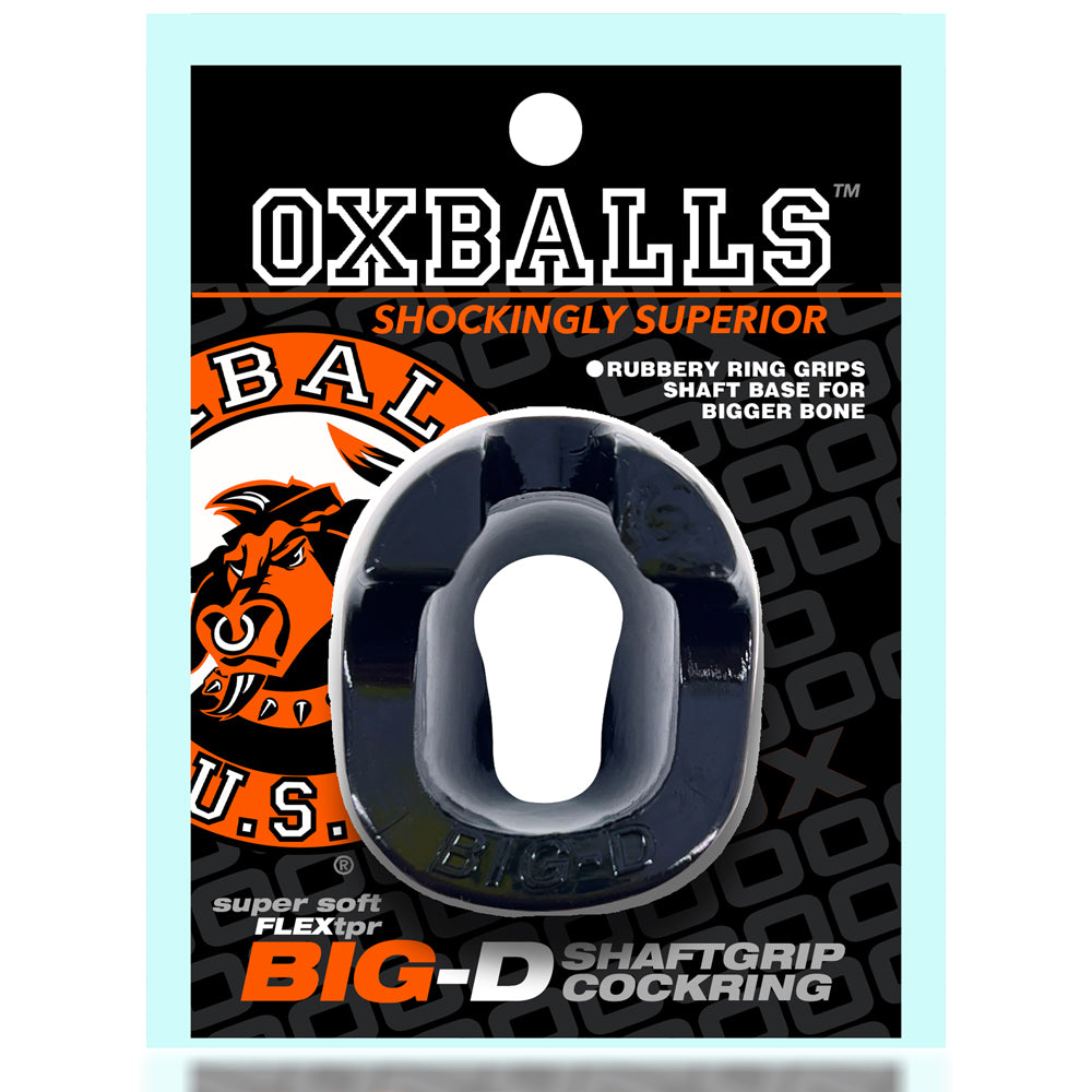 OXBALLS BIG-D bigger bulge cockring w/ shaft grippers BLACK