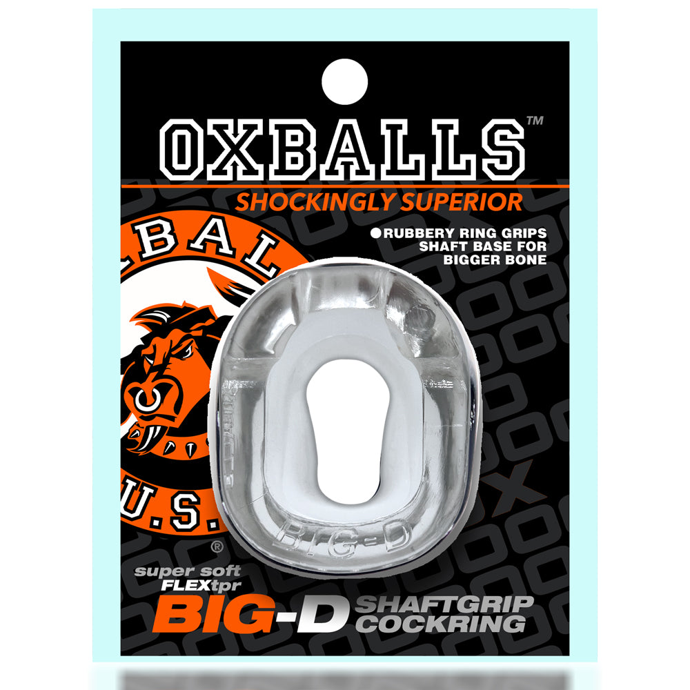 OXBALLS BIG-D bigger bulge cockring w/ shaft grippers CLEAR