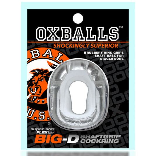 OXBALLS BIG-D bigger bulge cockring w/ shaft grippers CLEAR