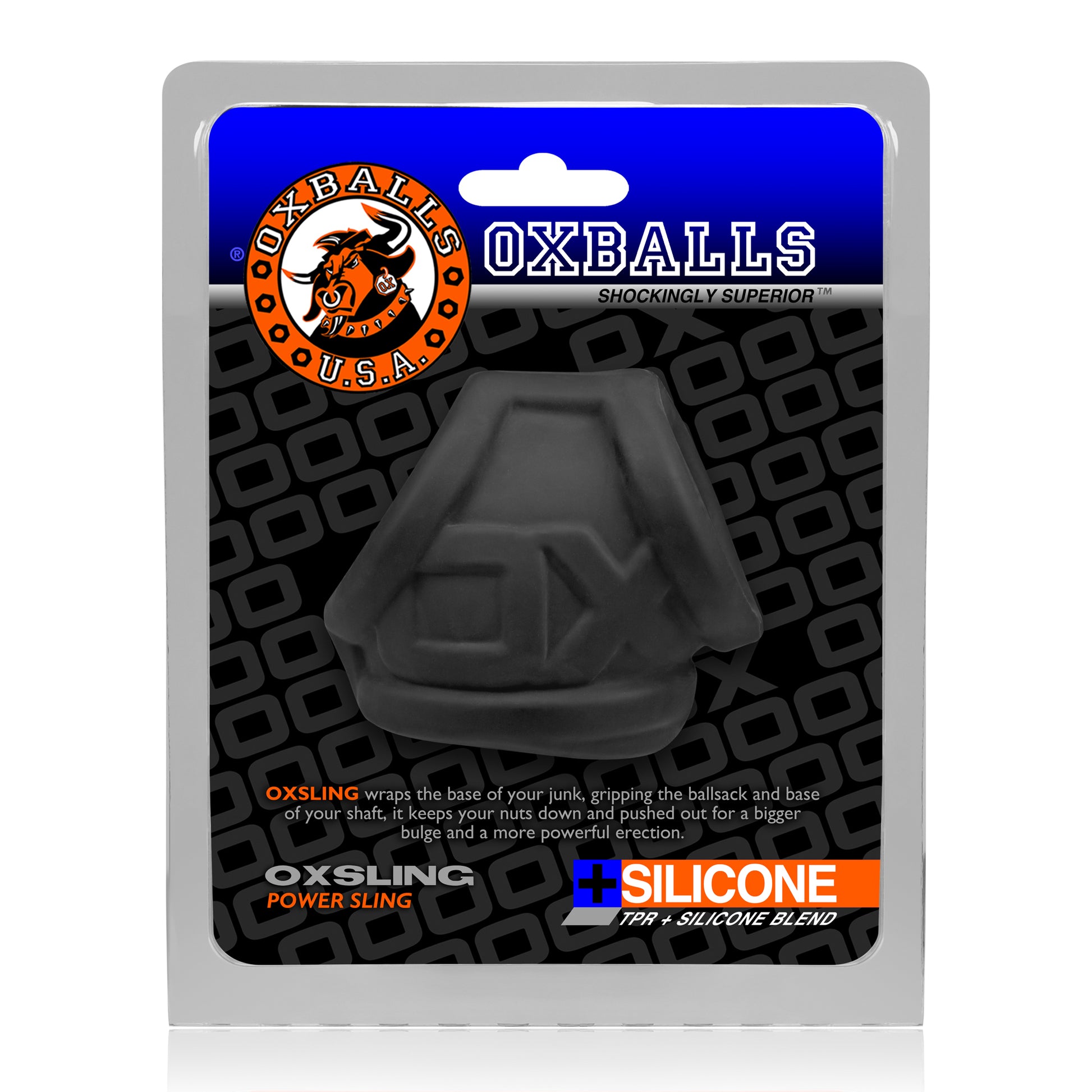 OXBALLS OXSLING fleshy soft cocksling BLACK ICE