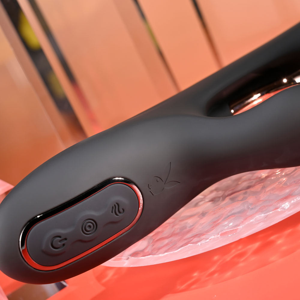 Playboy Pleasure AUREUS -  22.7 cm USB Rechargeable Rabbit Vibrator with Internal Flicker