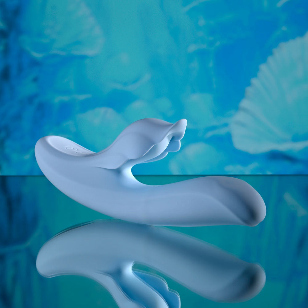 Playboy Pleasure IN BLOOM -  23.5 cm USB Rechargeable Thrusting Tapping & Heating Dual Vibrator