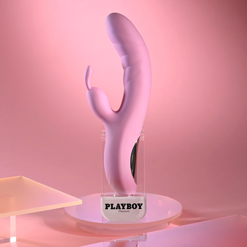 Playboy Pleasure RUB ME RIGHT -  23.2 cm USB Rechargeable Thrusting Rabbit Vibrator