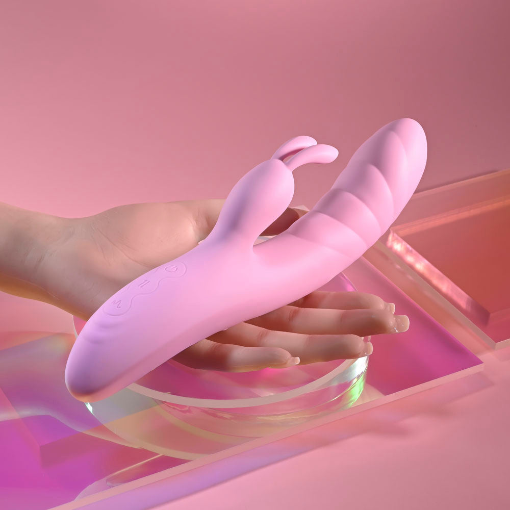 Playboy Pleasure RUB ME RIGHT -  23.2 cm USB Rechargeable Thrusting Rabbit Vibrator