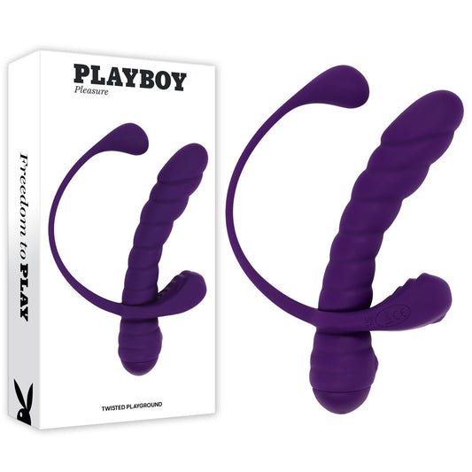 Playboy Pleasure TWISTED PLAYGROUND -  USB Rechargeable Vibrator and Cock Ring Kit