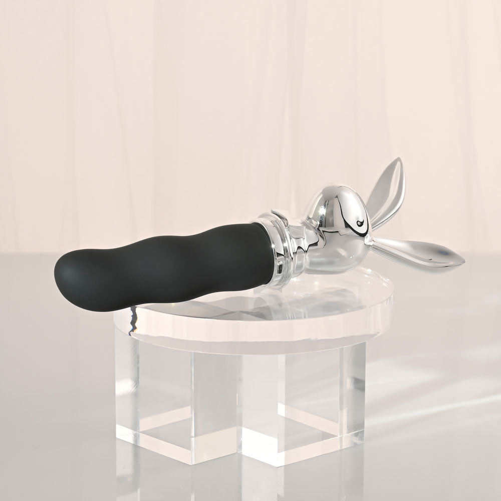 Playboy Pleasure BUNNY ON THE GO - Chrome 18.6 cm USB-C Rechargeable Vibrator