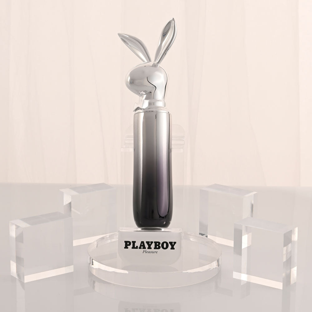 Playboy Pleasure BUNNY ON THE GO - Chrome 18.6 cm USB-C Rechargeable Vibrator