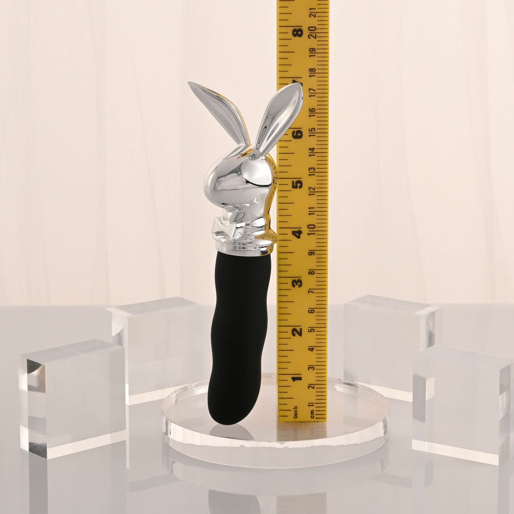 Playboy Pleasure BUNNY ON THE GO - Chrome 18.6 cm USB-C Rechargeable Vibrator