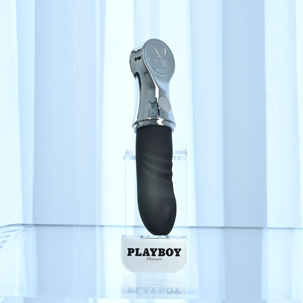 Playboy Pleasure BON VOYAGE - Chrome 18.7 cm USB-C Rechargeable Tapping Vibrator