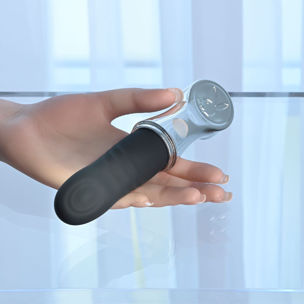 Playboy Pleasure BON VOYAGE - Chrome 18.7 cm USB-C Rechargeable Tapping Vibrator