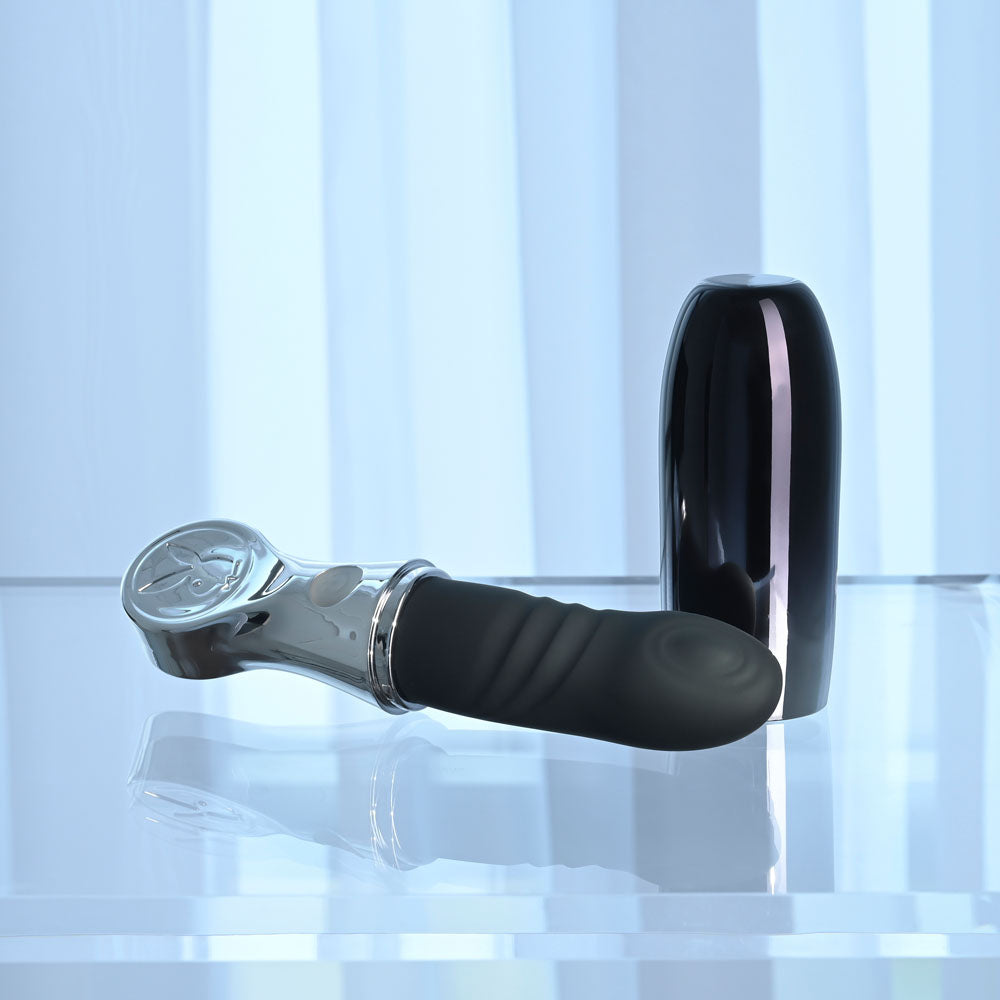 Playboy Pleasure BON VOYAGE - Chrome 18.7 cm USB-C Rechargeable Tapping Vibrator
