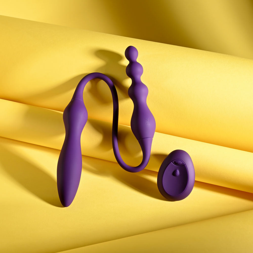 Playboy Pleasure THIS & THAT -  60 cm USB Rechargeable Flexible Dual Ended Vibrator