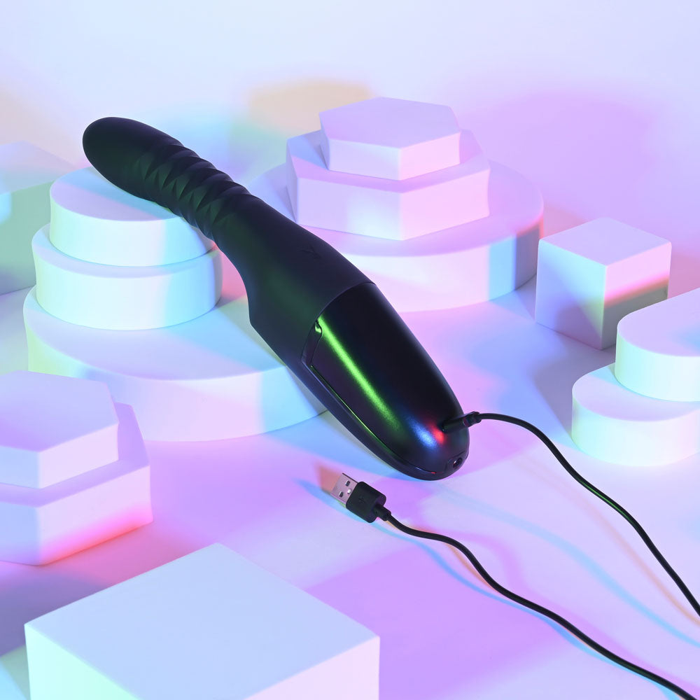 Playboy Pleasure OVERDRIVE -  28.2 cm USB Rechargeable Thrusting Vibrator
