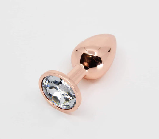 PLU001 - Clear - Rose Gold - Small - Love in Leather