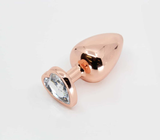 PLU002 - Clear - Rose Gold - Medium - Love in Leather