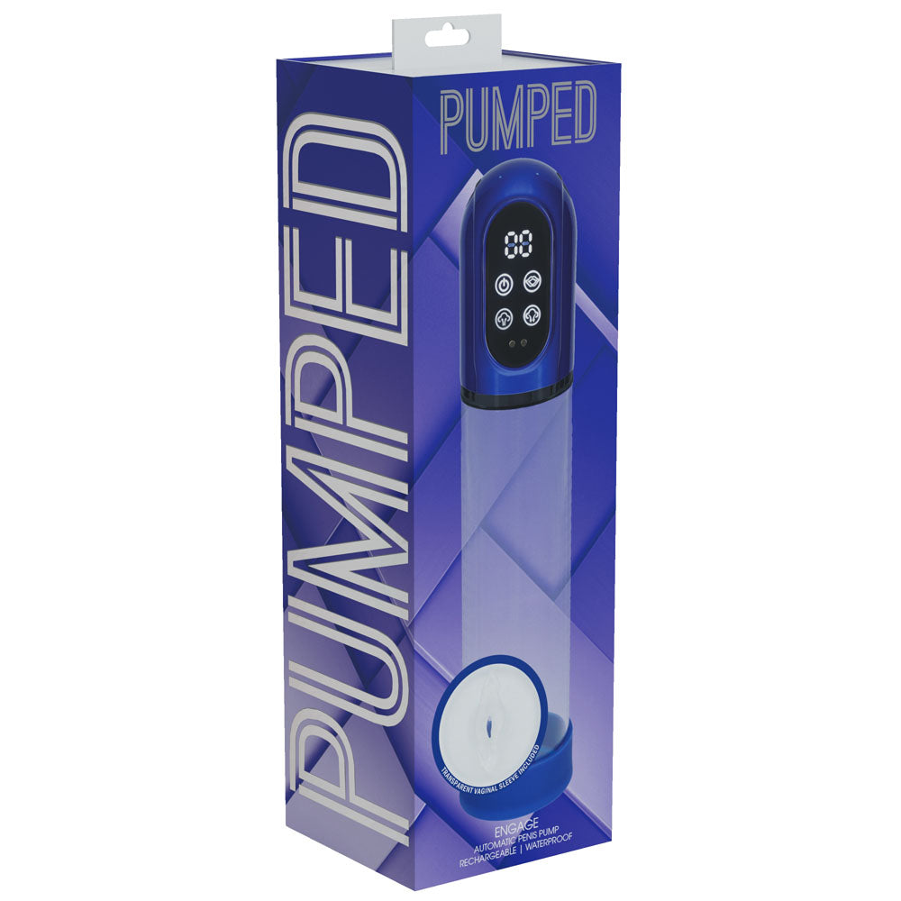 PUMPED Engage Automatic Penis Pump -  - Metallic  USB Rechargeable Auto Penis Pump