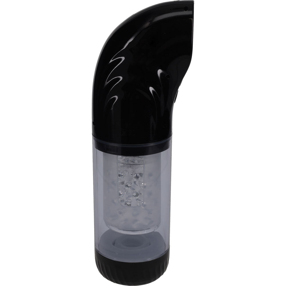 PUMPED Strokemate - /Clear USB Rechargeable Sucking Rotating and Thrusting Auto Masturbator