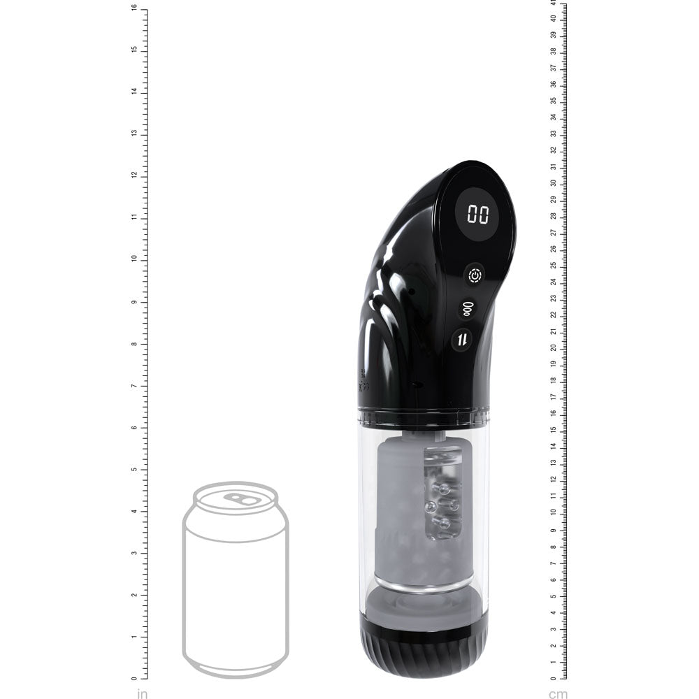 PUMPED Strokemate - /Clear USB Rechargeable Sucking Rotating and Thrusting Auto Masturbator