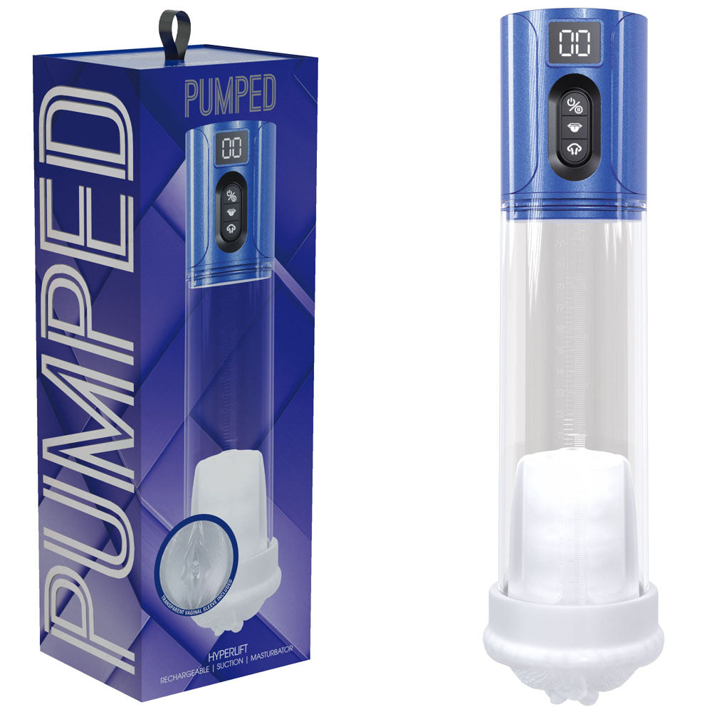 PUMPED HyperLift Penis Pump -  - Metallic /Clear USB Rechargeable Auto Pump