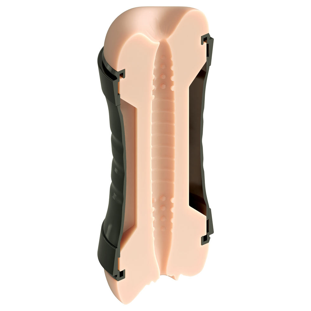 PDX Wet Pussies Super Flip-A-Pussy Over - Light -  Dual Ended Stroker (Vagina & Ass)