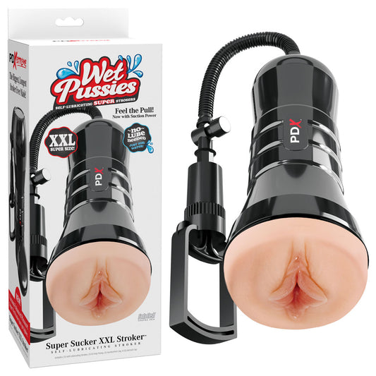 PDX Wet Pussies Super Sucker XXL Stroker -  -  Vagina Stroker with Suction Pump