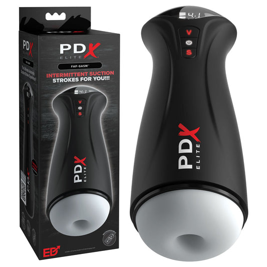 PDX Elite Fuck-Gasm - Flesh - USB Rechargeable Sucking & Vibrating Auto Stroker Clear