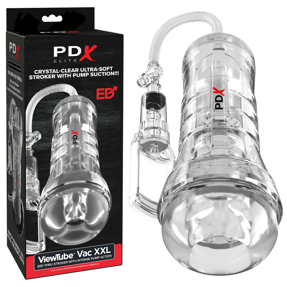 PDX Elite ViewTube Vac XXL Pump Stroker -  Vagina Stroker with Suction Pump