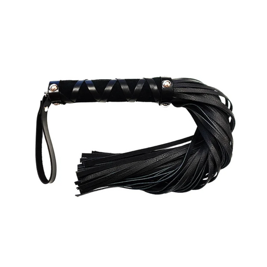 rouge SHORT LEATHER FLOGGER- BLACK