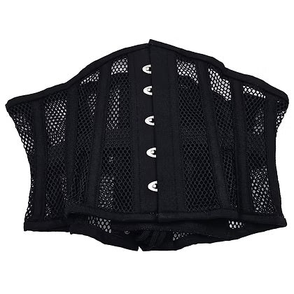 Rouge Mesh Corset - Black 3/4 XL