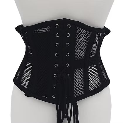 Rouge Mesh Corset - Black Small/Medium