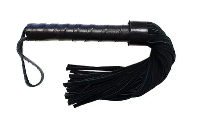 rouge Suede Flogger with Black Leather Handle